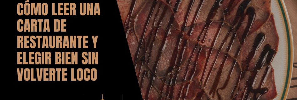 leer una carta de un restuarante